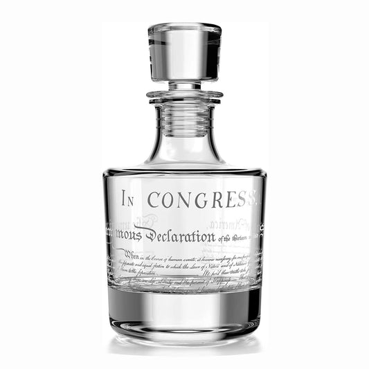 Declaration of Independence Glass Decanter