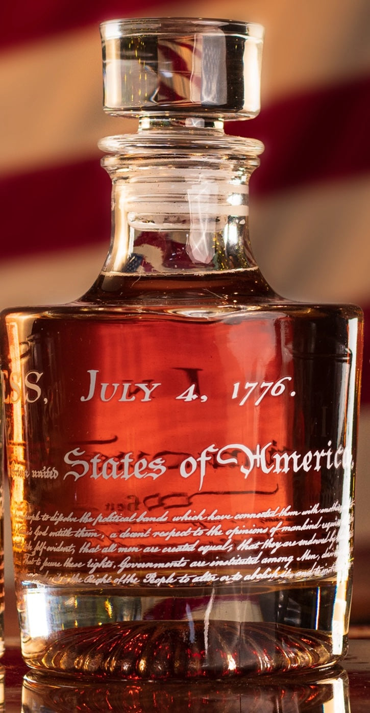 Declaration of Independence Glass Decanter