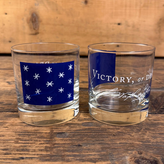 Victory or Death Whiskey Glass featuring George Washington's Signature