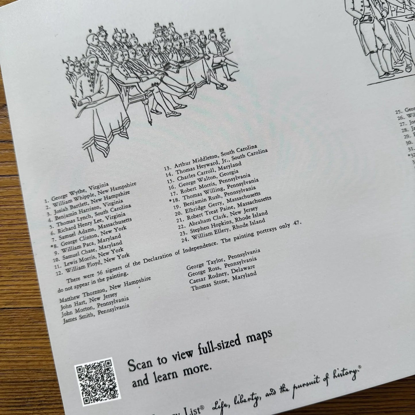 1776 Declaration of Independence Advent Calendar — with special mailing envelope