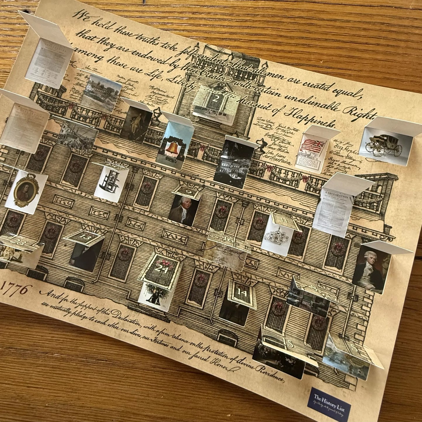 1776 Declaration of Independence Advent Calendar — with special mailing envelope