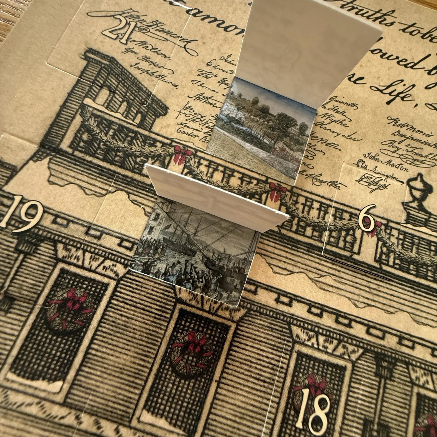 1776 Declaration of Independence Advent Calendar — with special mailing envelope