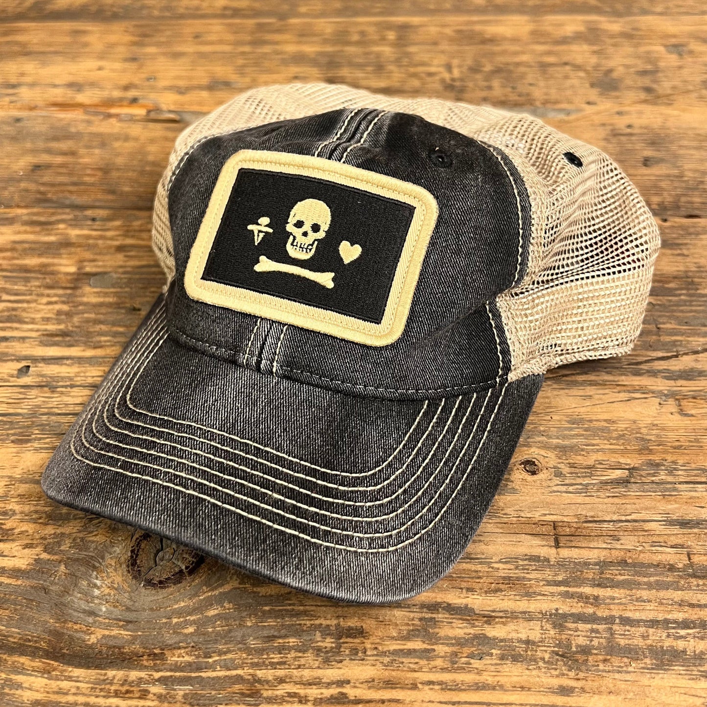 Stede Bonnet Pirate Flag Faded Trucker Hat