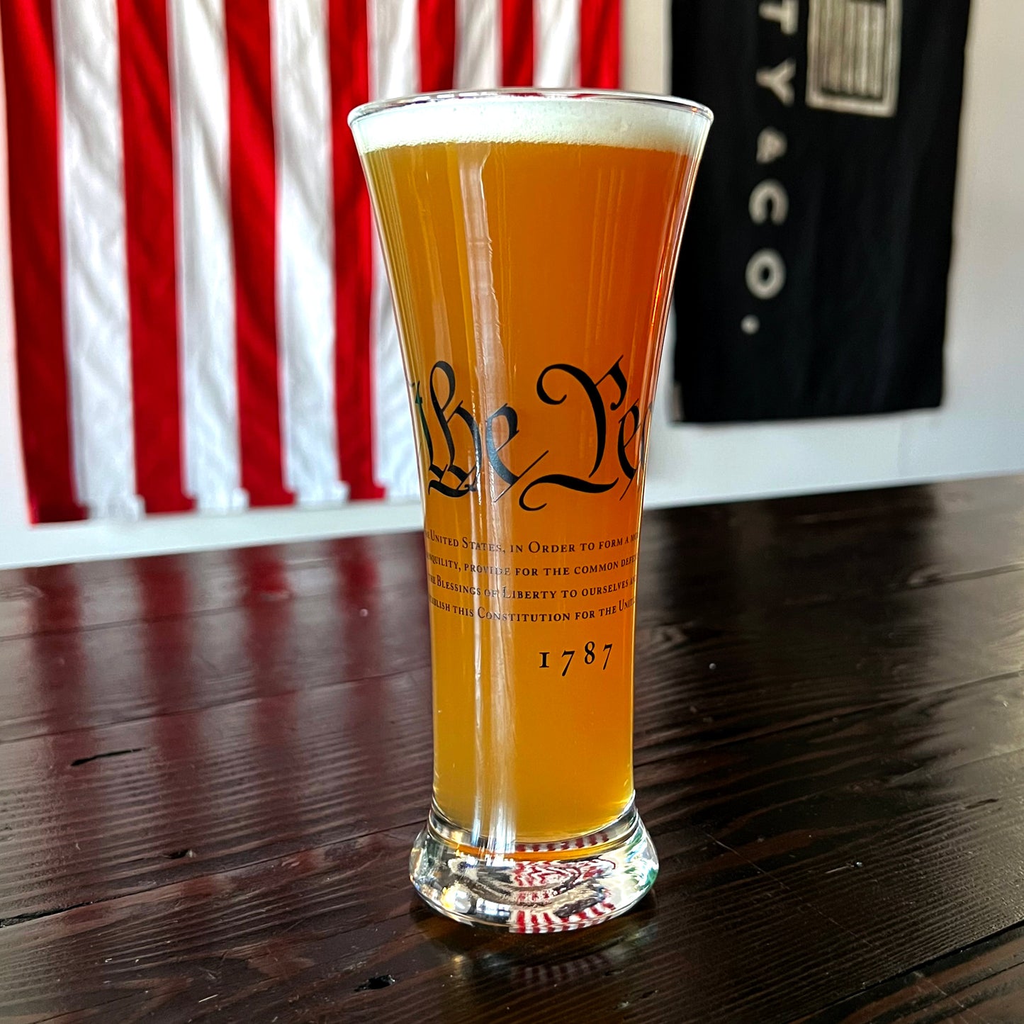 We The People Constitution Pilsner Glass