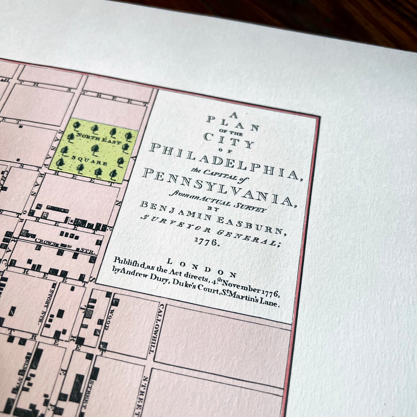 Philadelphia 1776 Map by Andrew Dury