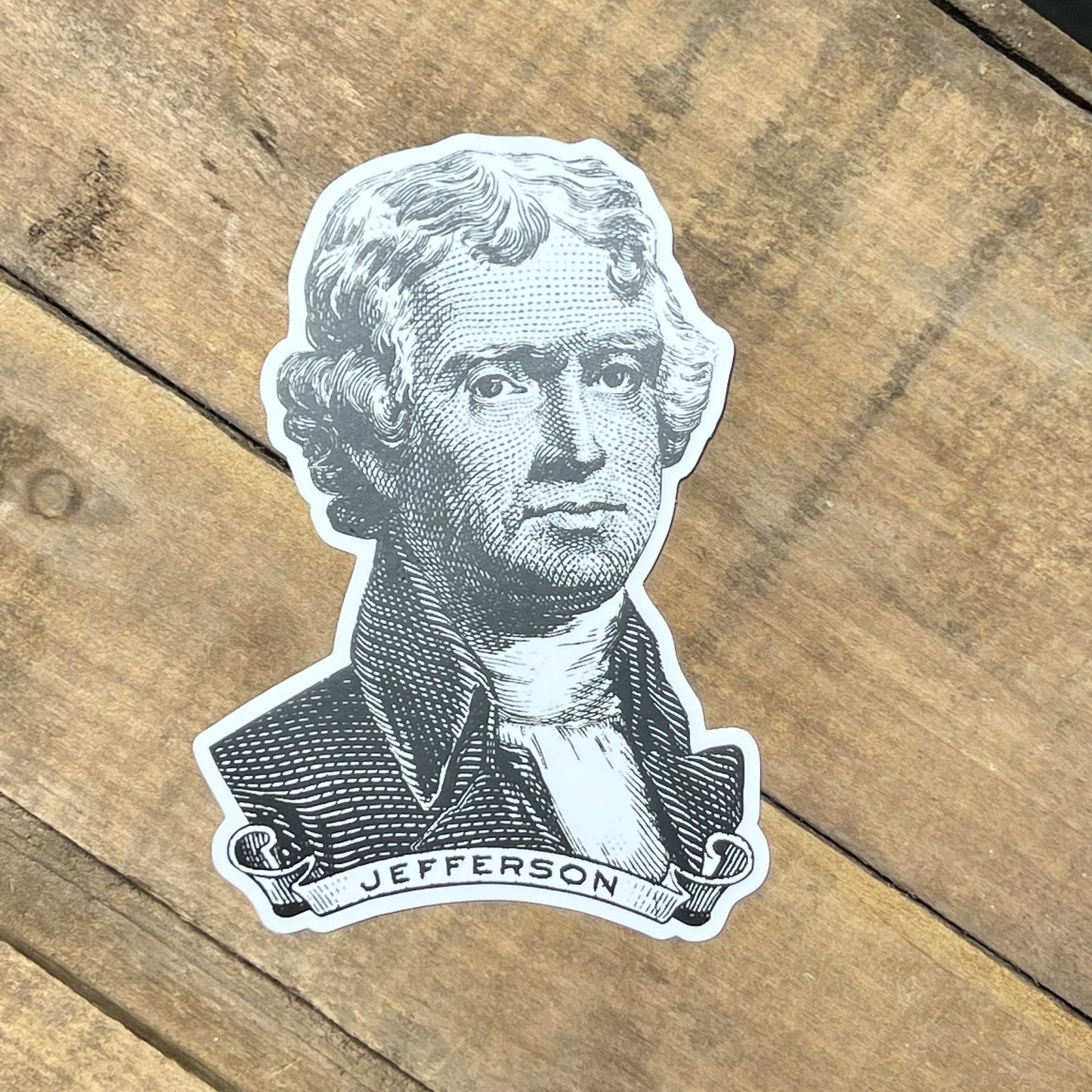 Thomas Jefferson Engraving Sticker