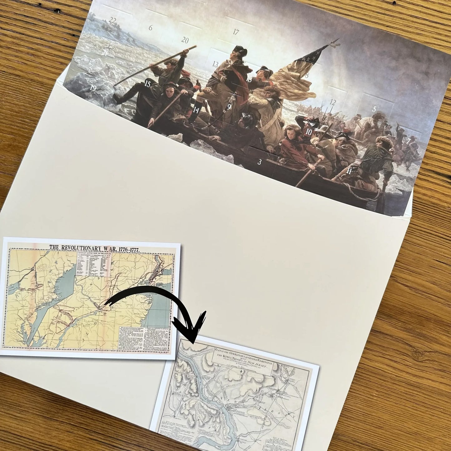 "Washington Crossing The Delaware" Advent Calendar - with Special Mailing Envelope