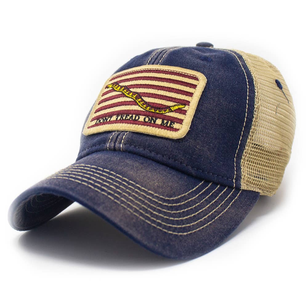 First South Carolina Navy Jack Flag Faded Trucker Hat