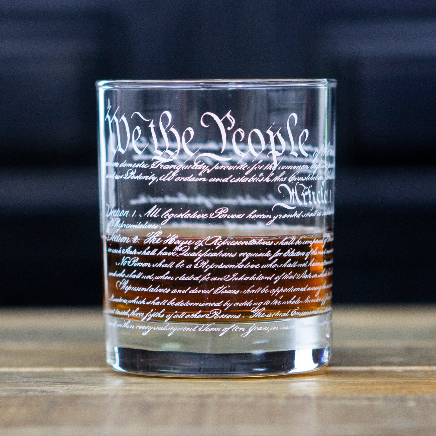 Constitution We The People Whiskey Glass