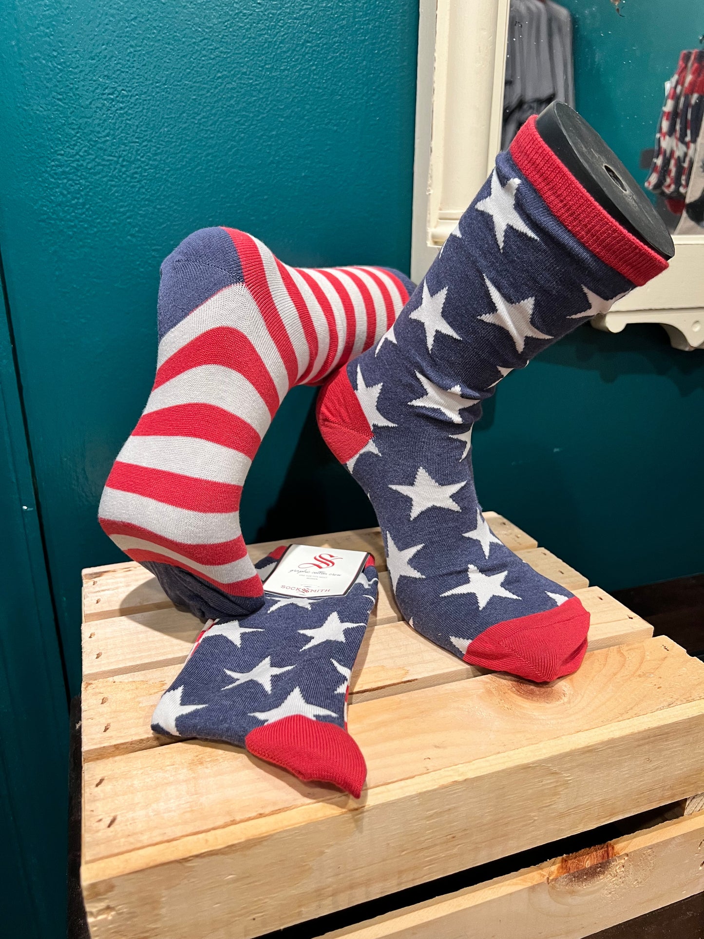 Stars & Stripes Patriotic American Flag Socks