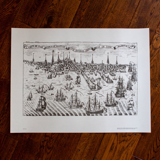 Paul Revere's 1774 Boston Harbor Engraving