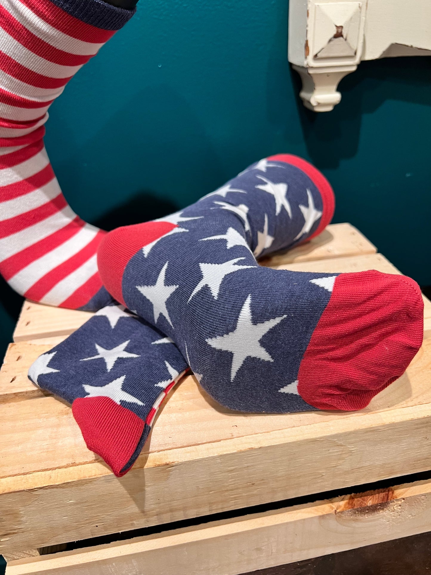 Stars & Stripes Patriotic American Flag Socks