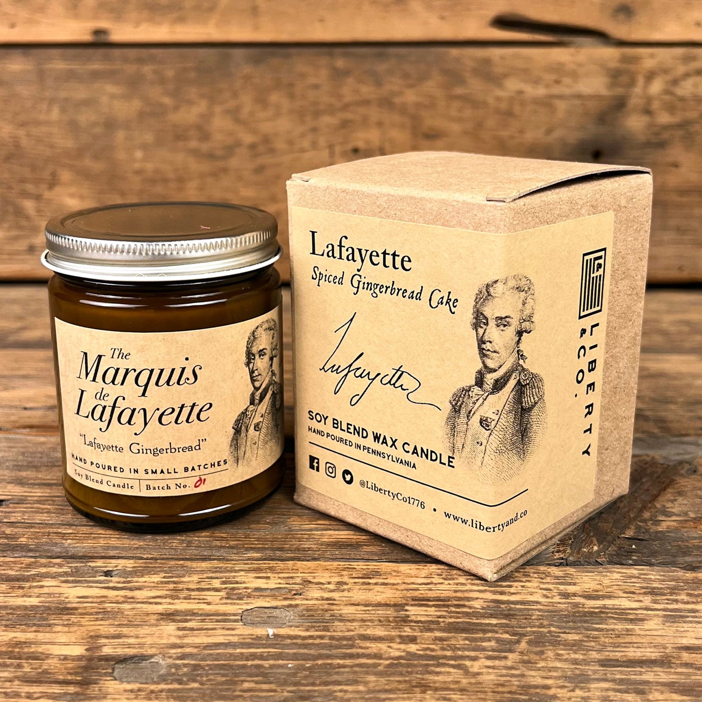 Marquis de Lafayette Gingerbread Candle