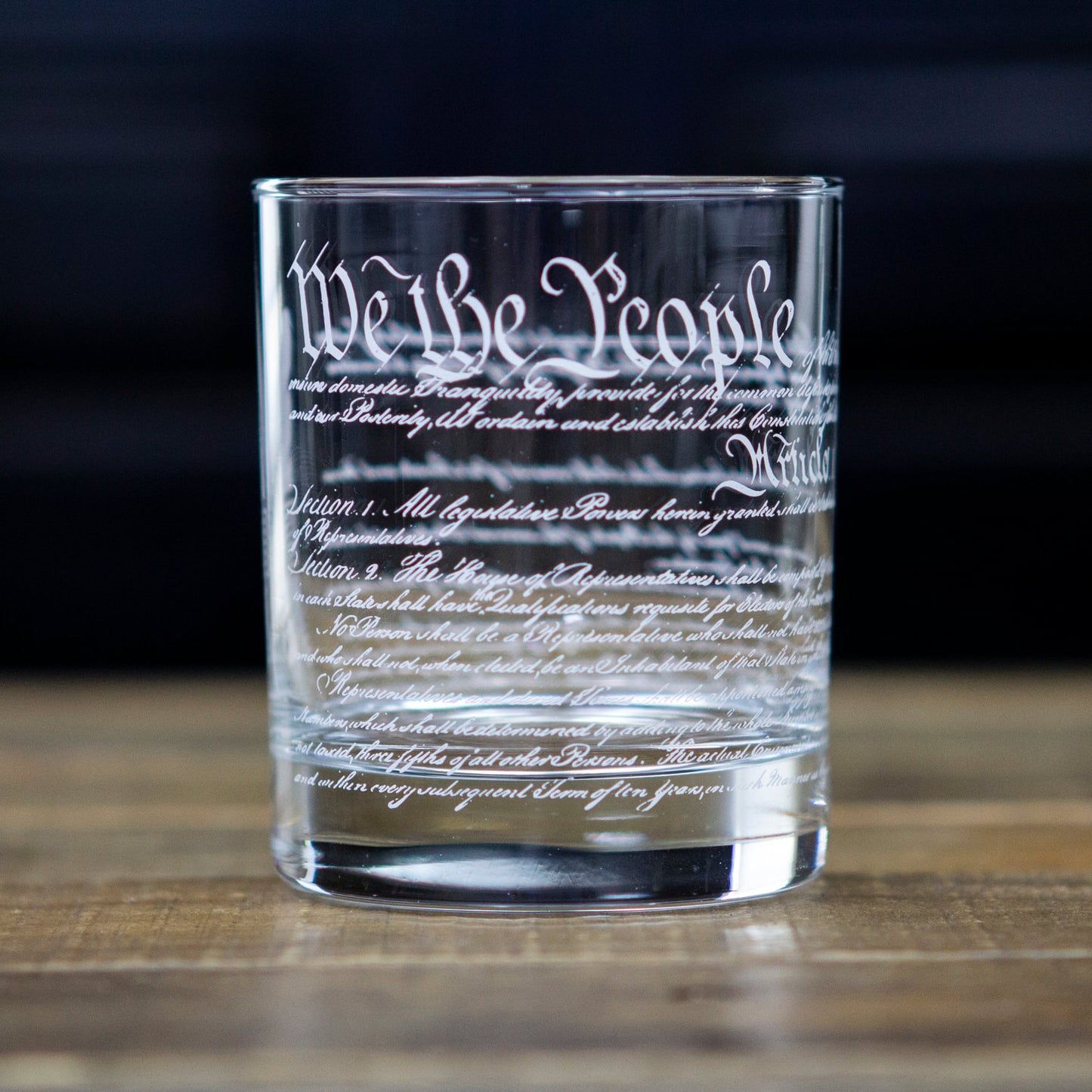 Constitution We The People Whiskey Glass