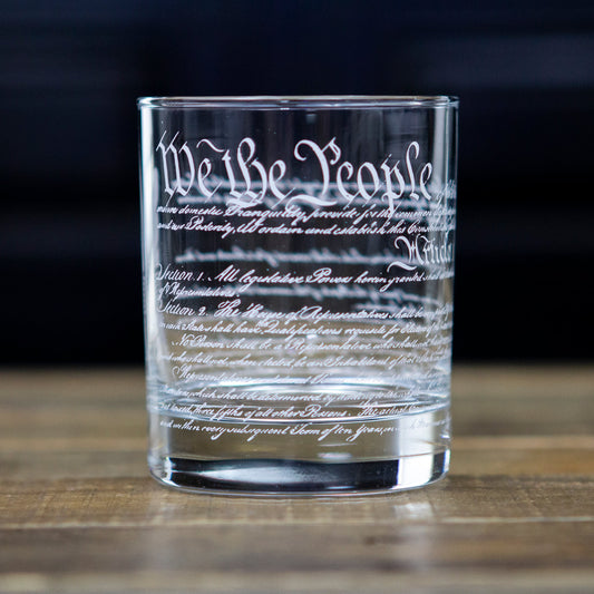 Constitution We The People Whiskey Glass