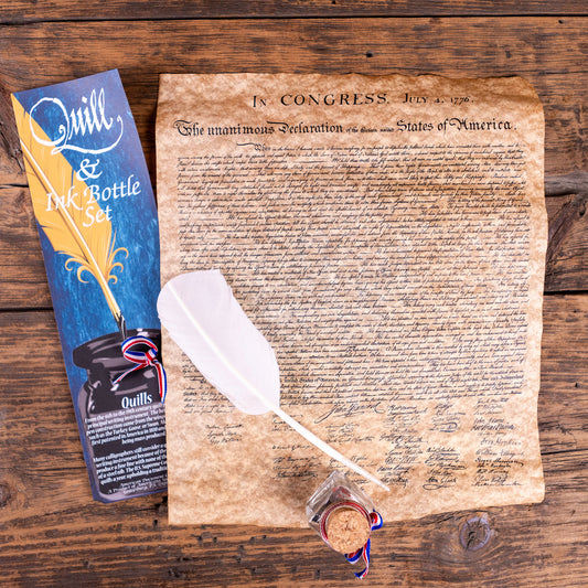 Declaration of Independence Feather Quill & Ink Well Souvenir Set