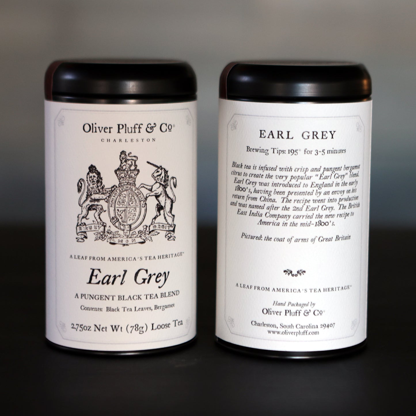 Oliver Pluff & Co Earl Grey Tea - Loose Tea in Signature Tea Tin