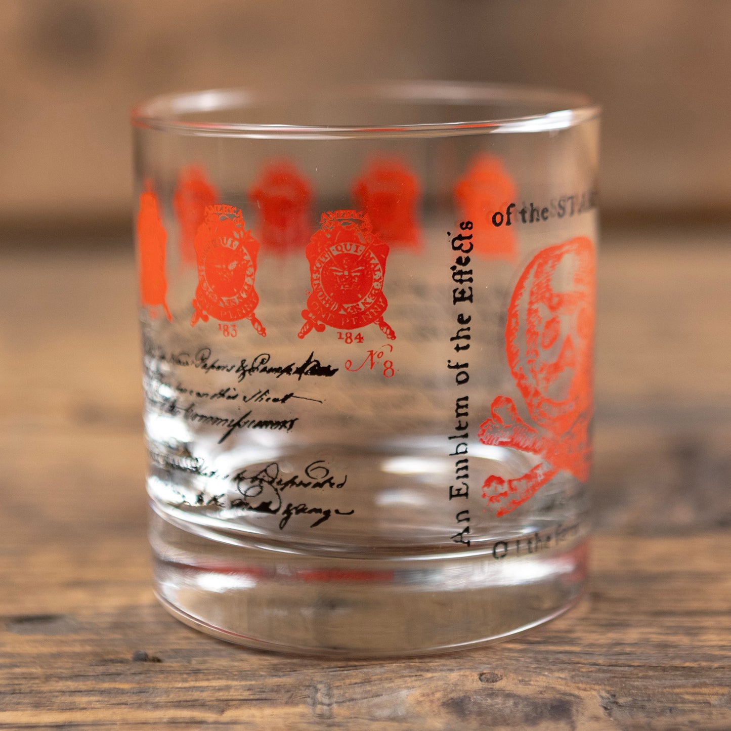 O! The Fatal Stamp Whiskey Glass