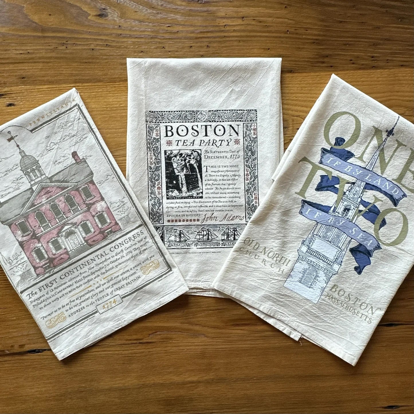 "The First Continental Congress — Carpenters' Hall" Tea Towel — Made in America