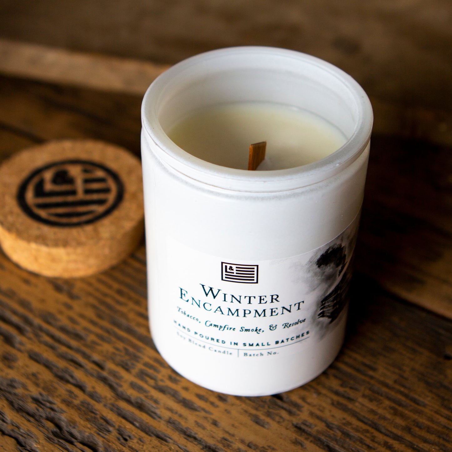 Valley Forge Winter Encampment Candle (Wooden Wick)