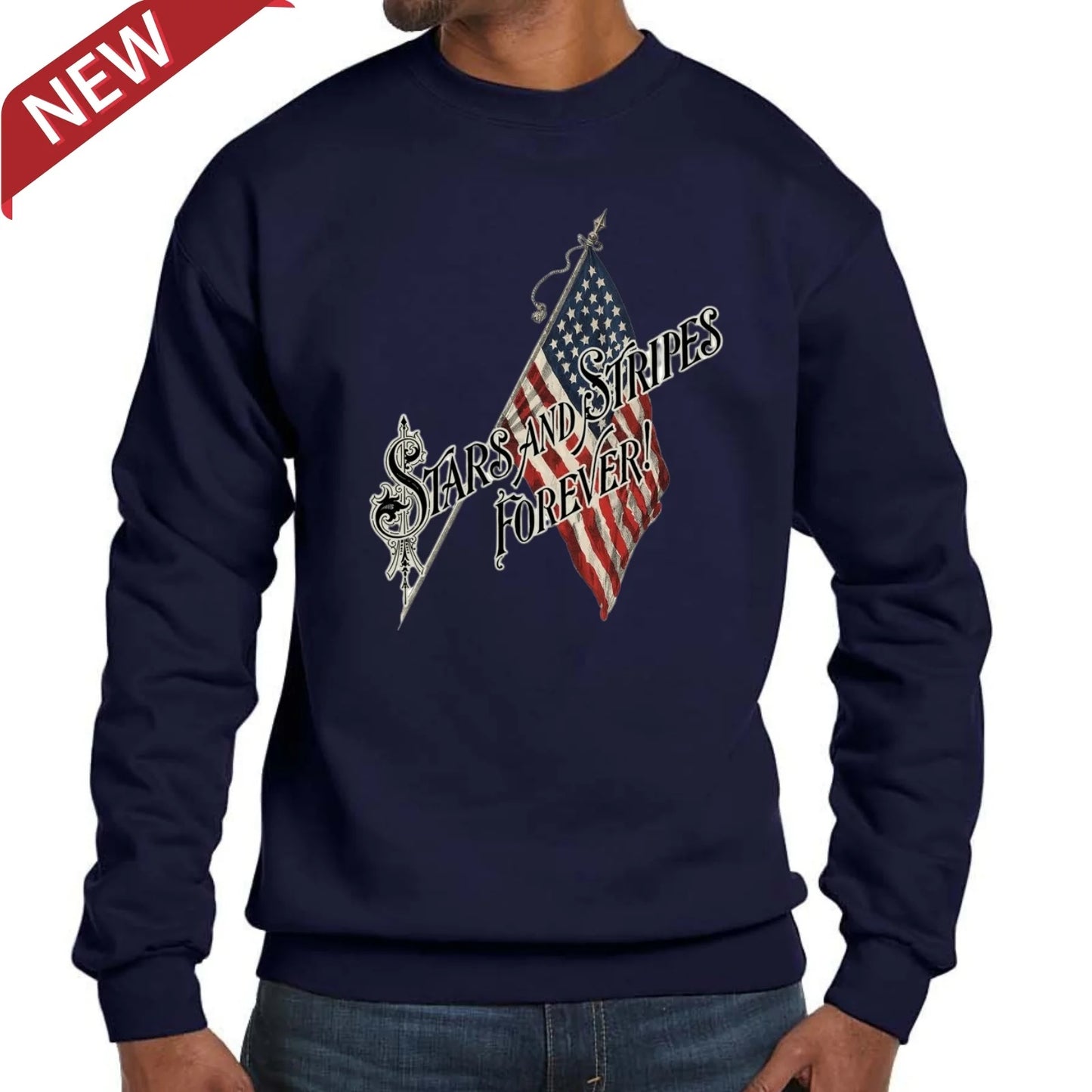 "Stars and Stripes" Crewneck Sweatshirt