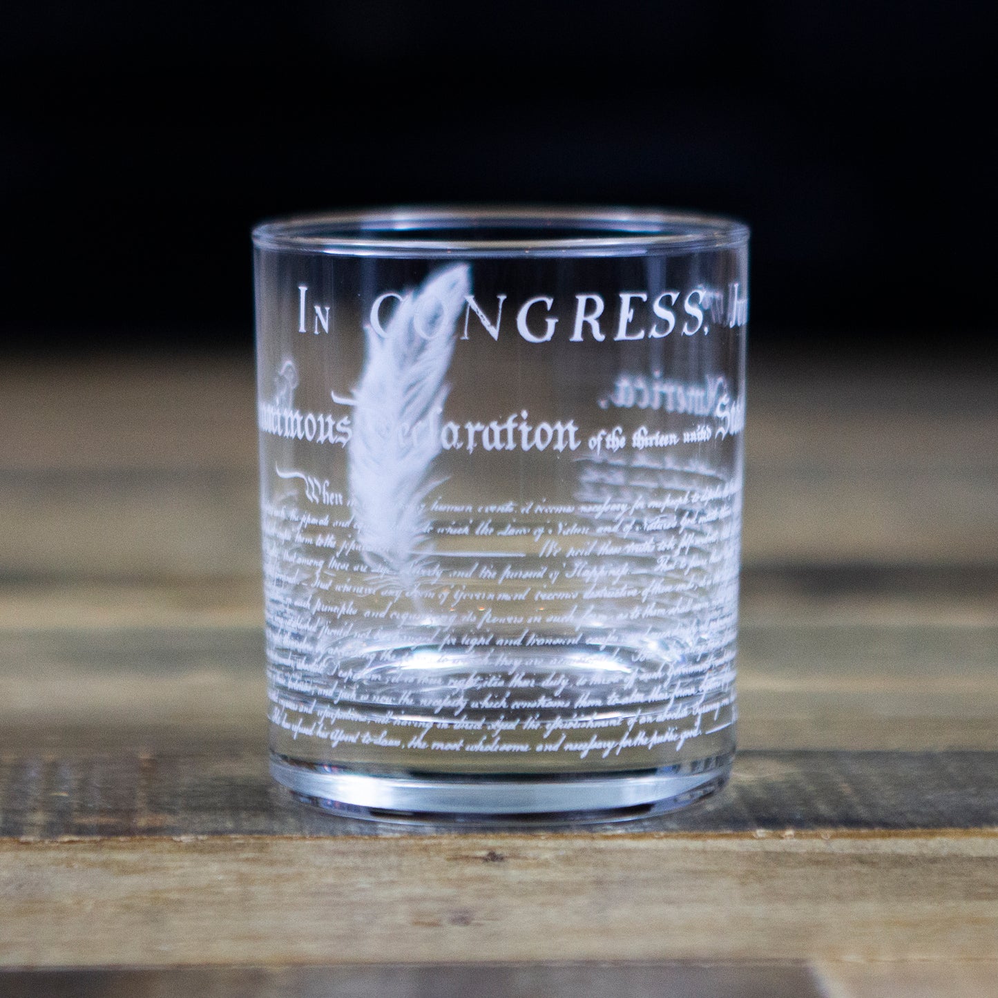 Declaration of Independence Whiskey Glass