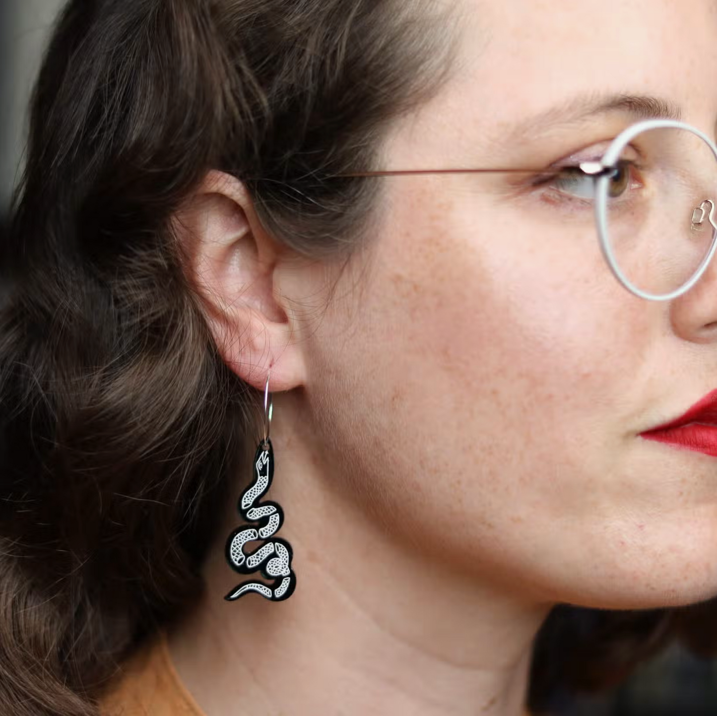 Join or Die Snake Earrings