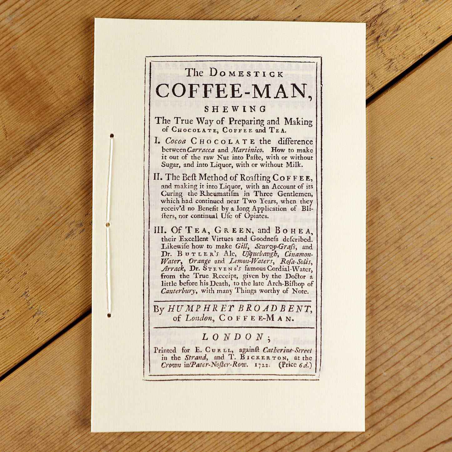 The Domestic Coffee-Man Pamphlet