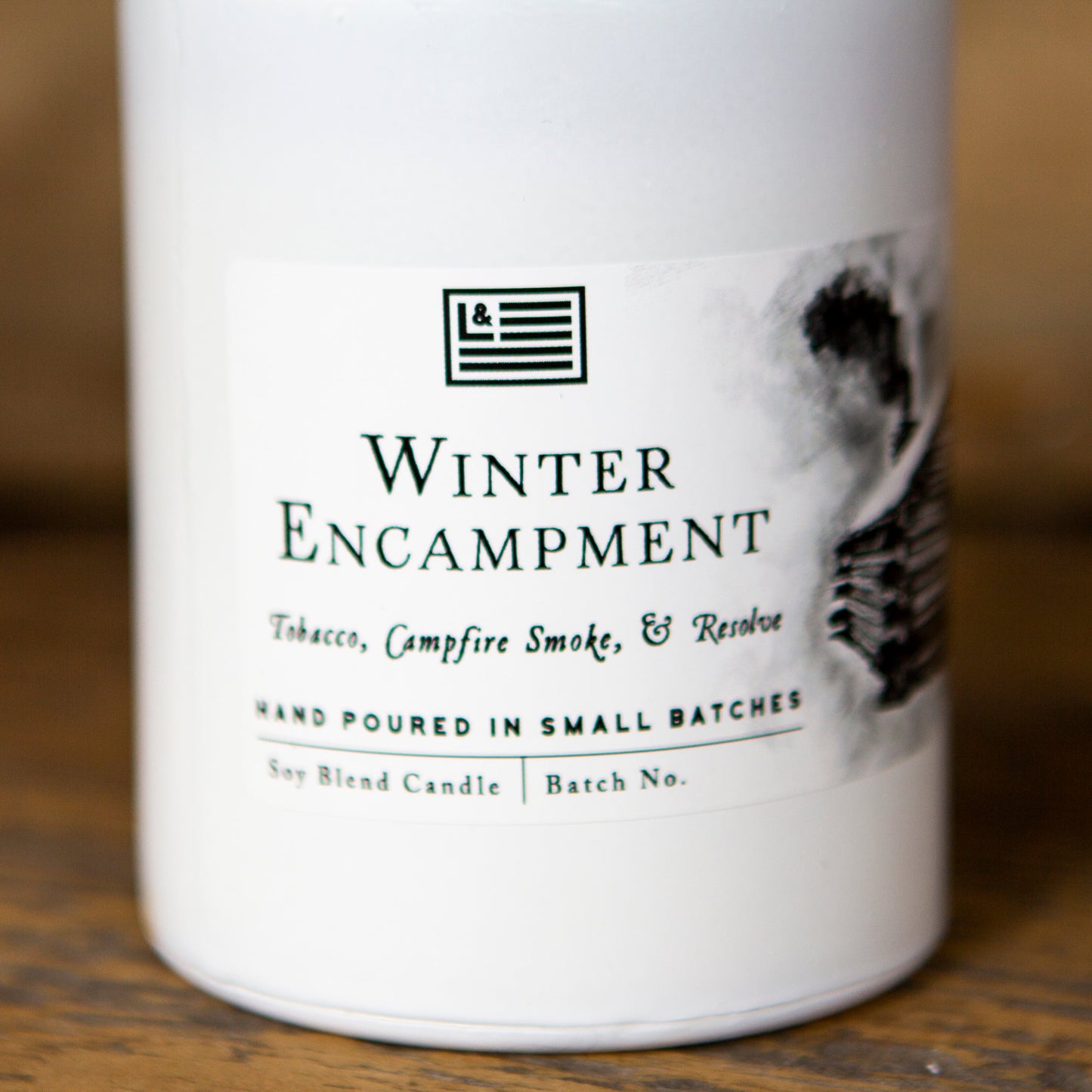 Valley Forge Winter Encampment Candle (Wooden Wick)