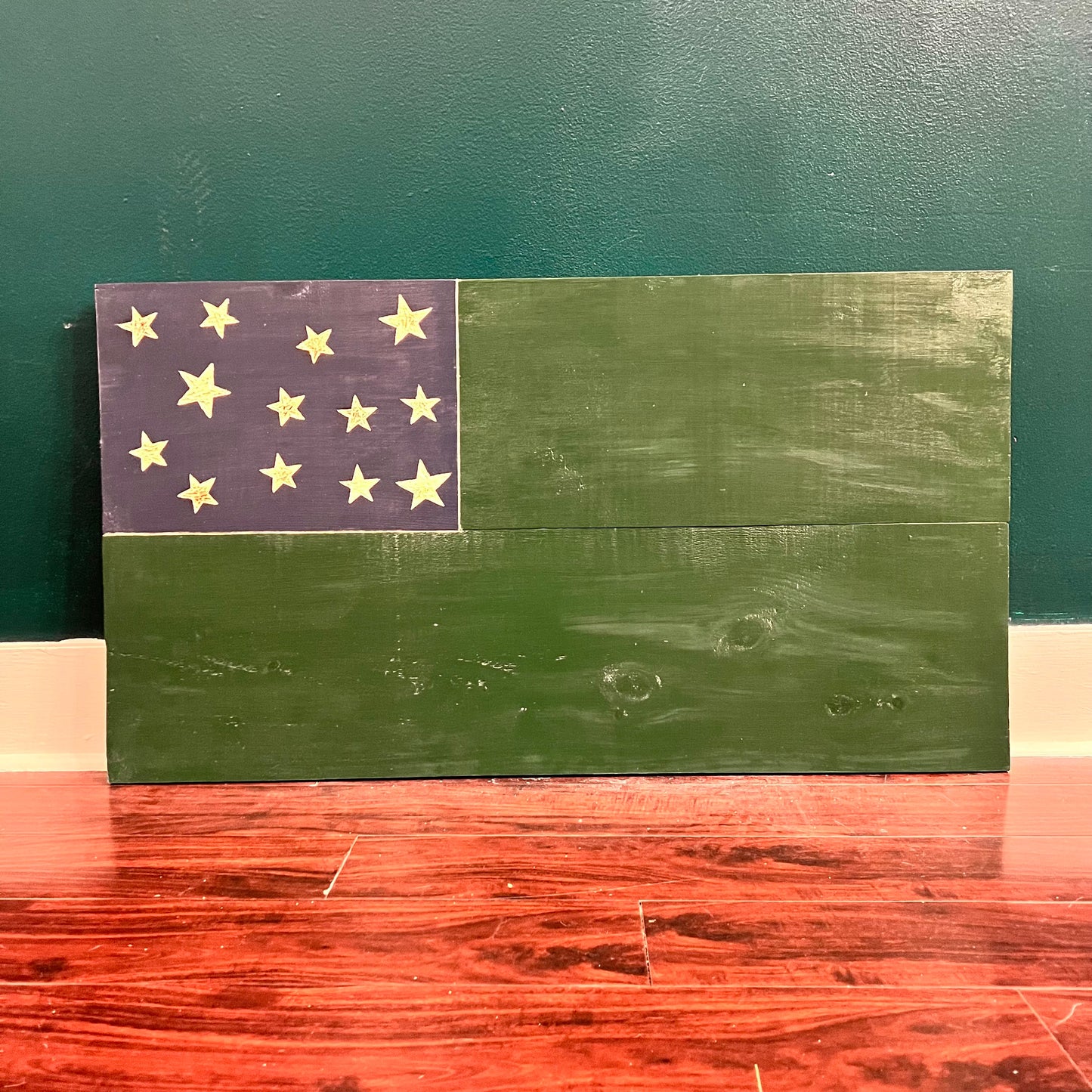 Green Mountain Boys Wooden Flag by Emerald Flag