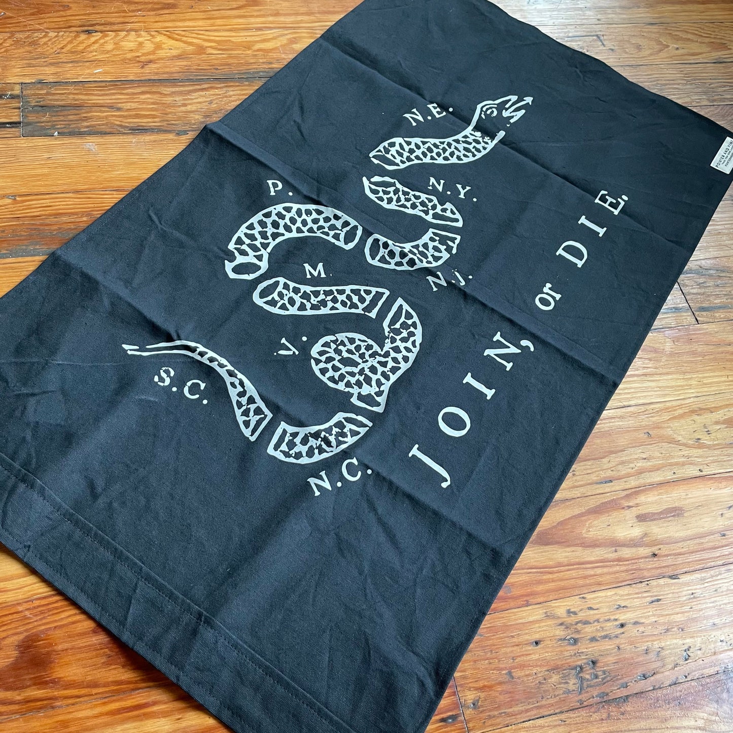 Join Or Die Canvas Flag