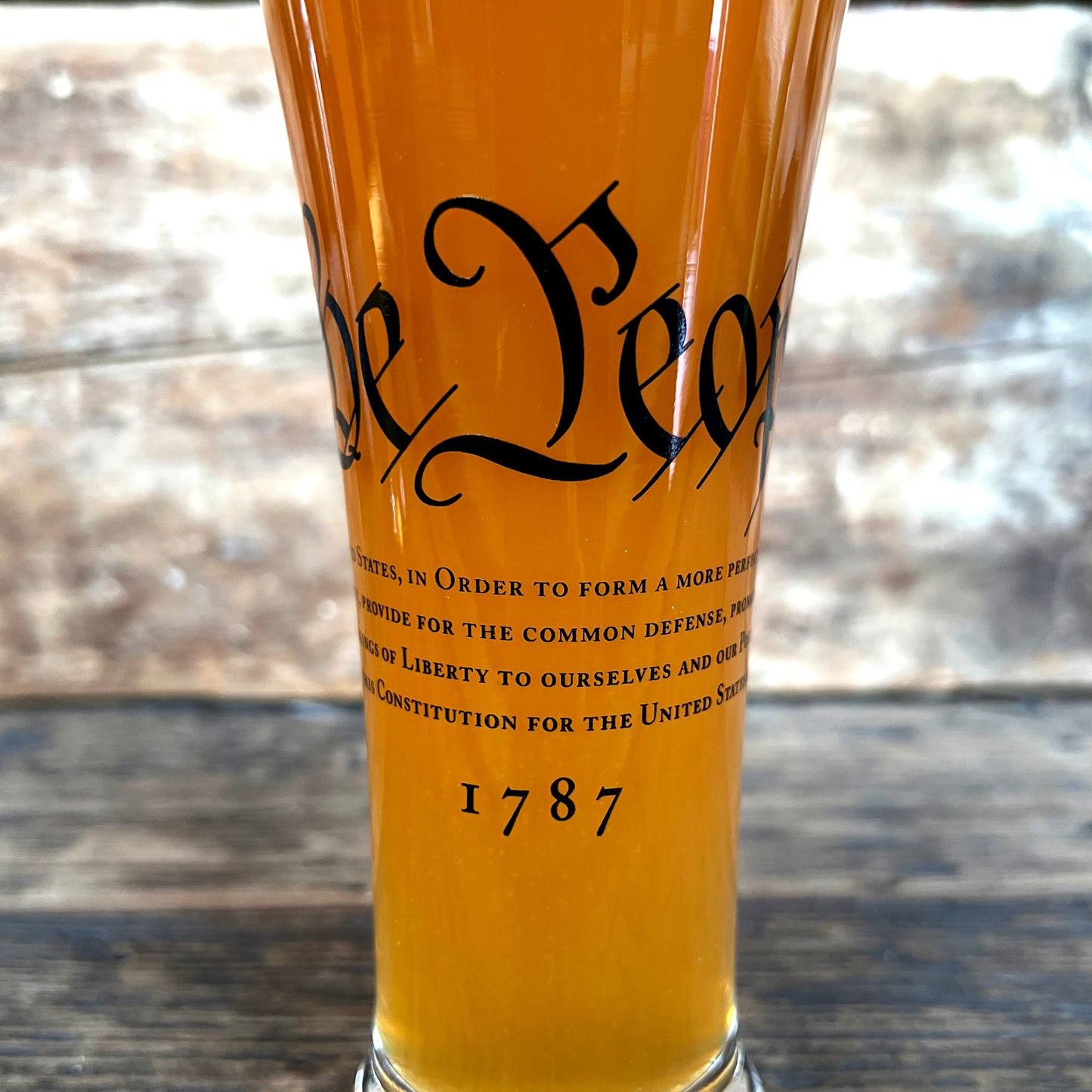 We The People Constitution Pilsner Glass