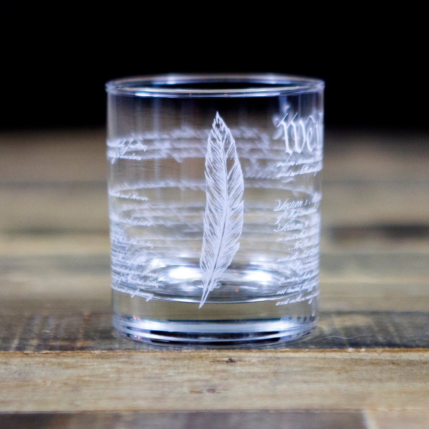 Constitution We The People Whiskey Glass