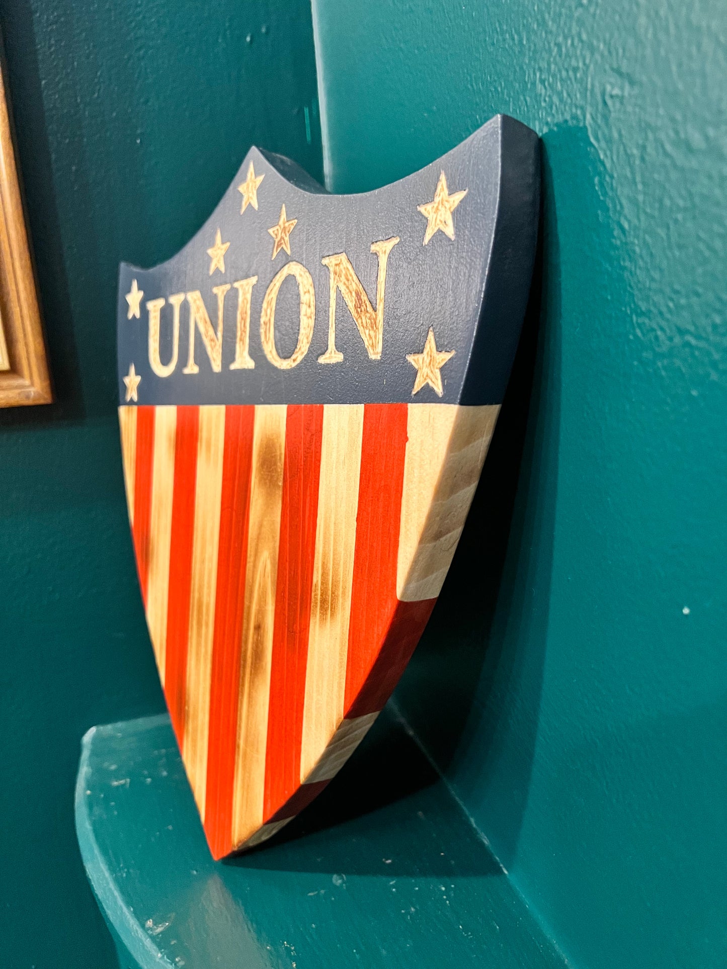 Hand Painted Wooden Union Shield