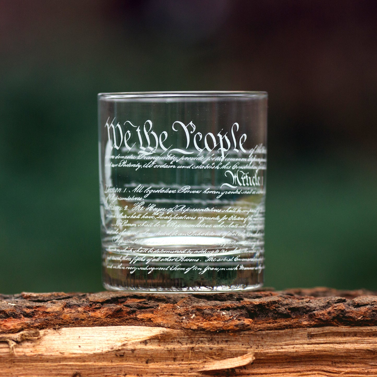 Constitution We The People Whiskey Glass