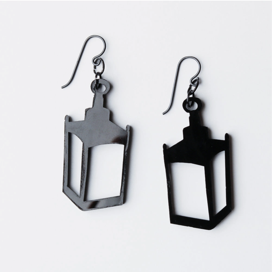 Old North Church Two If By Sea Lantern Earrings (Open Panes)