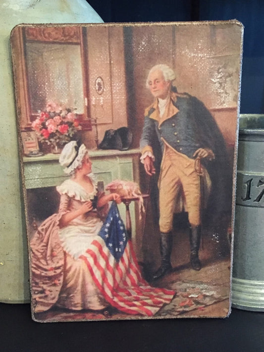 Betsy Ross & George Washington Canvas Print