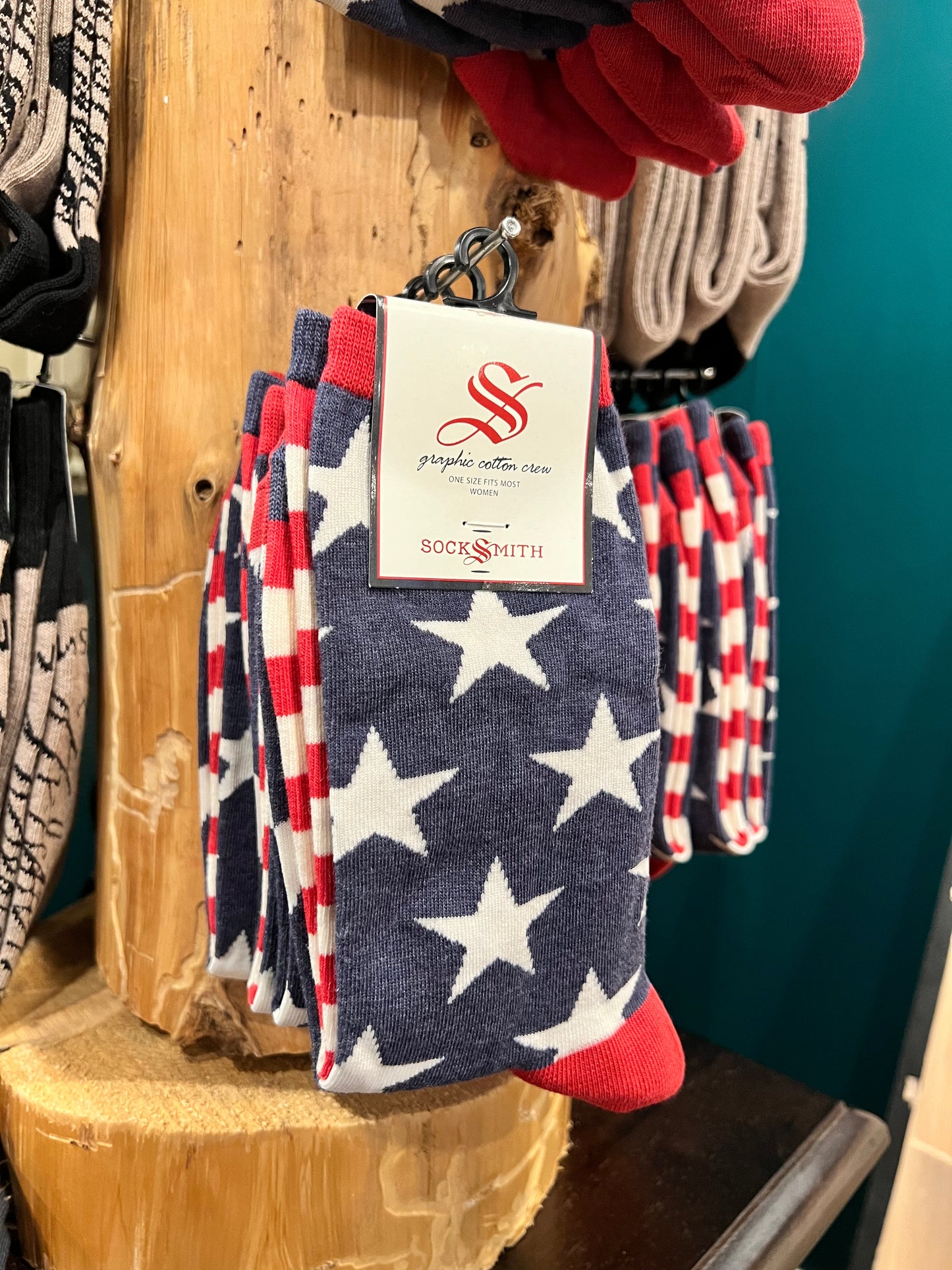 Stars & Stripes Patriotic American Flag Socks