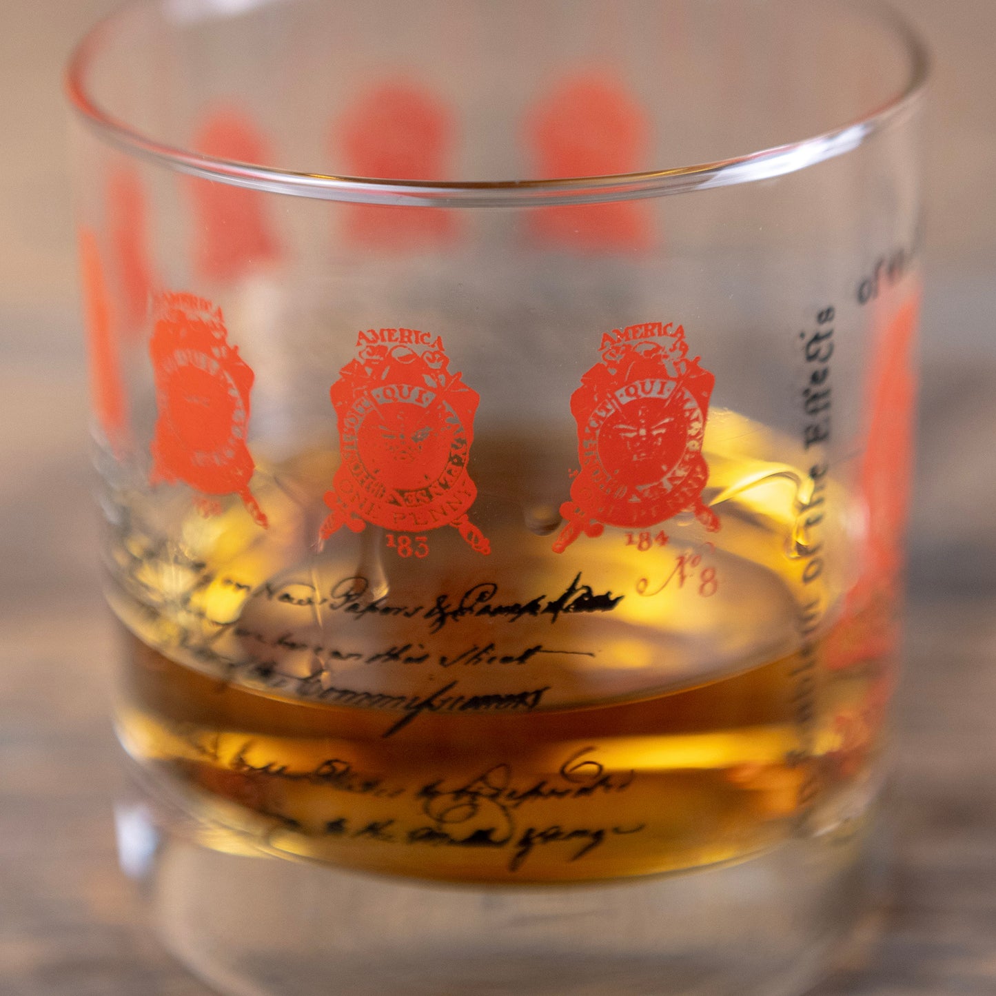 O! The Fatal Stamp Whiskey Glass