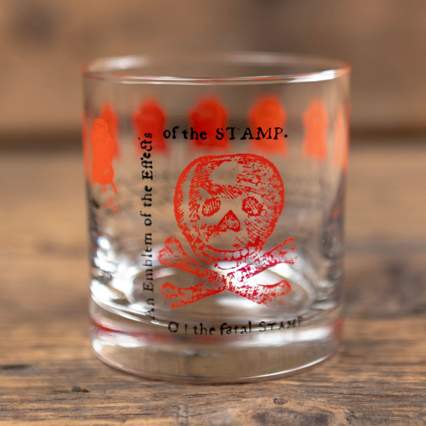 O! The Fatal Stamp Whiskey Glass