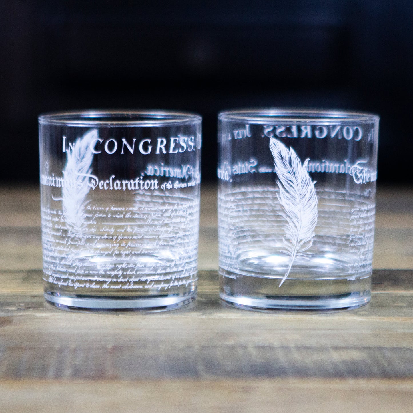 Declaration of Independence Whiskey Glass