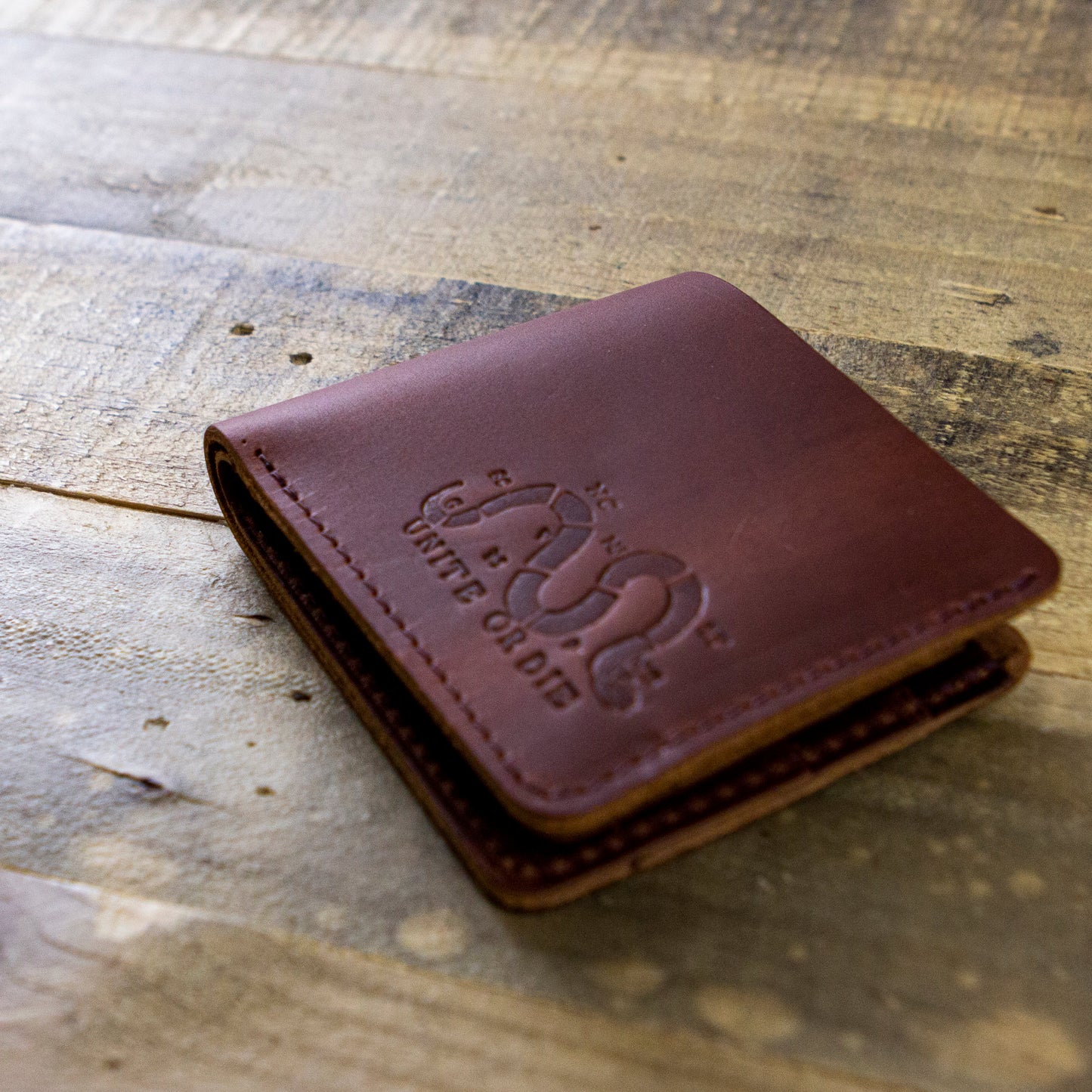 Unite or Die Leather Wallet