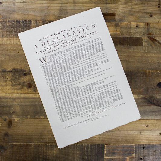 Declaration of Independence - Dunlap Broadside by The Printing Shop of Edes & Gill