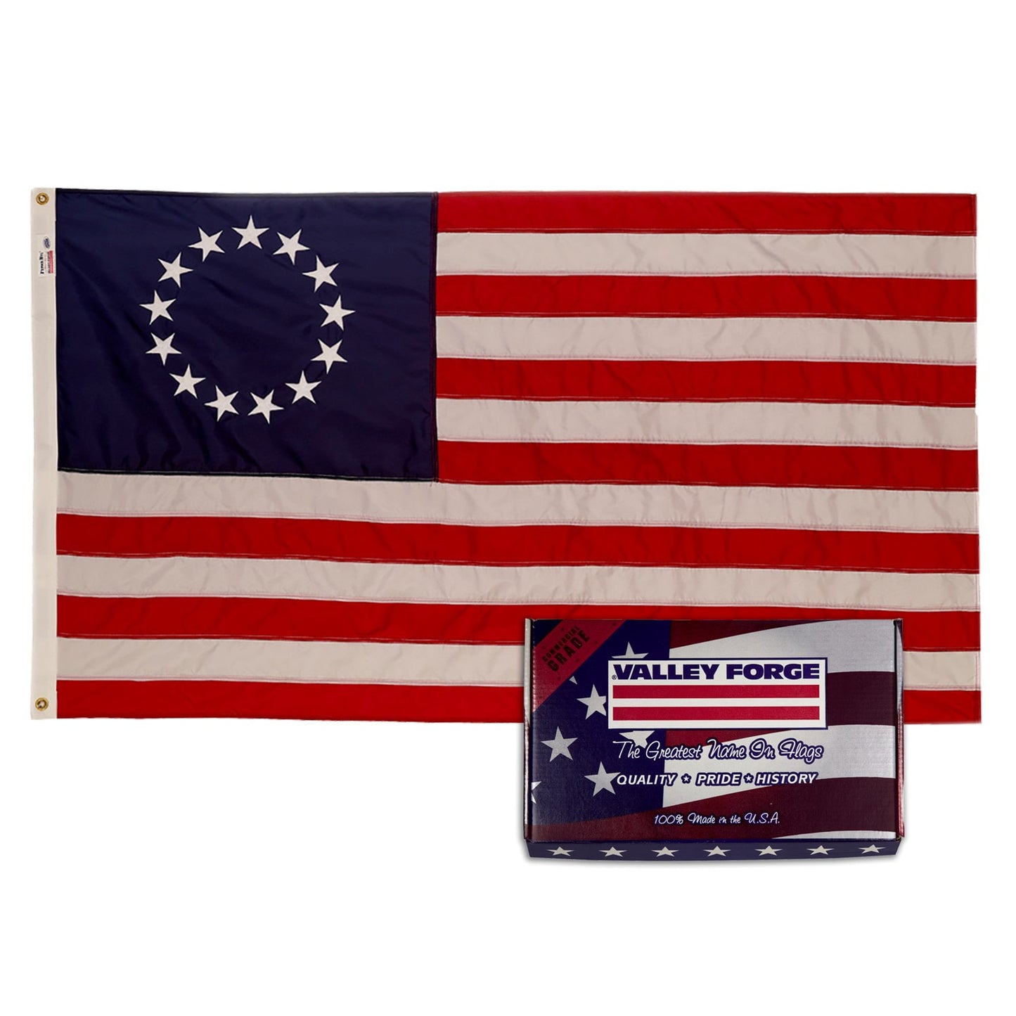 Betsy Ross Embroidered 13 Stars Flag