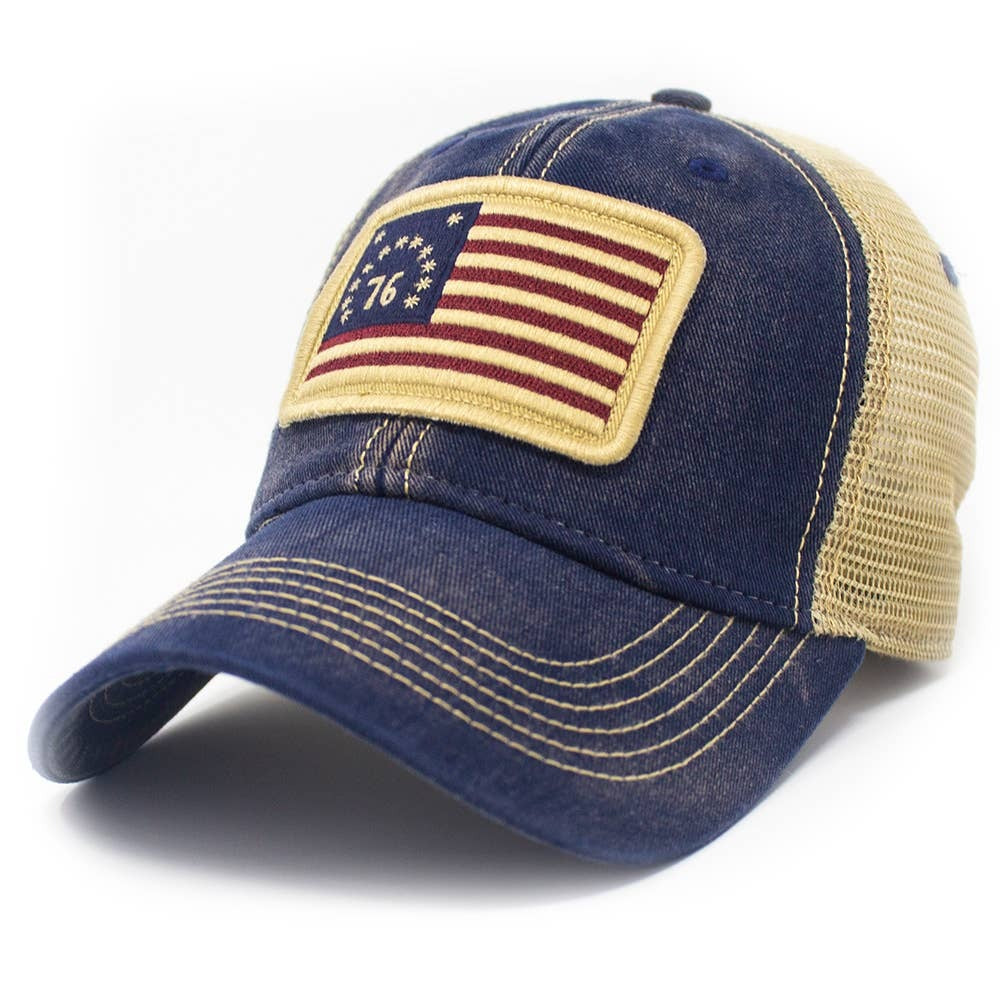 Bennington 76 Flag Faded Trucker Hat