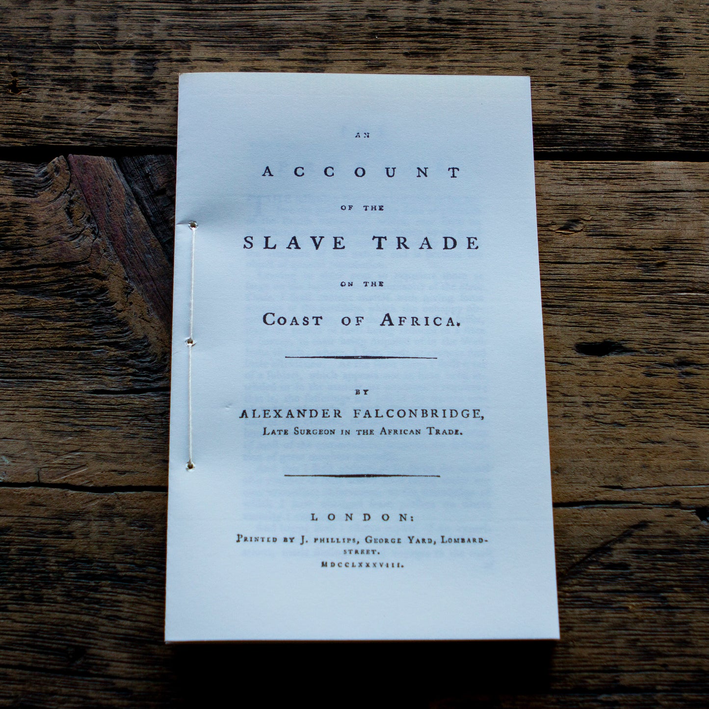 An Account of the Slave Trade Pamphlet