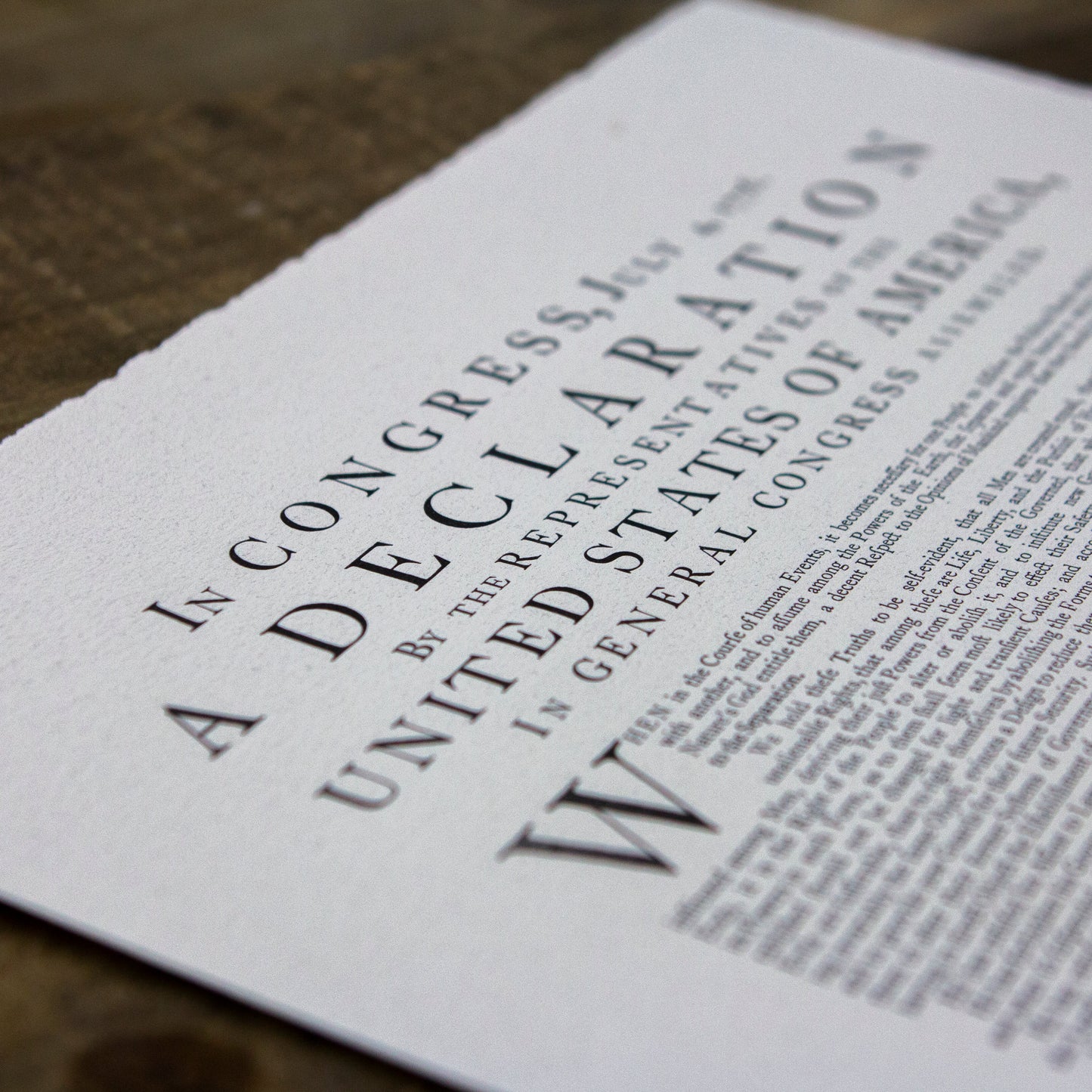 Declaration of Independence - Dunlap Broadside by The Printing Shop of Edes & Gill