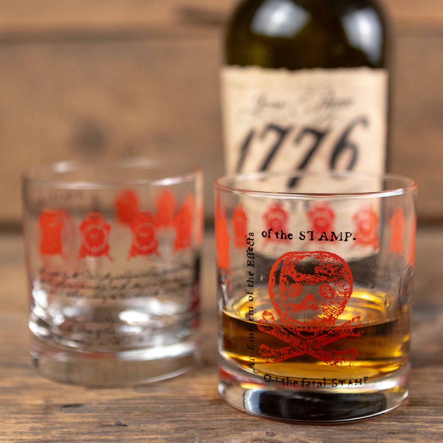 O! The Fatal Stamp Whiskey Glass