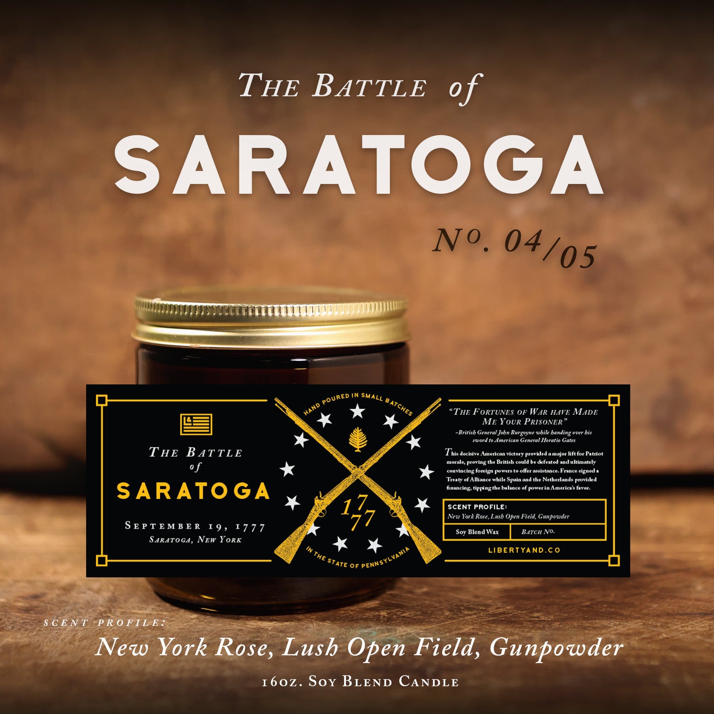 Battle of Saratoga Candle