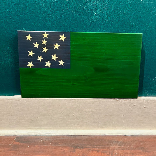 Green Mountain Boys Wooden Flag by Emerald Flag